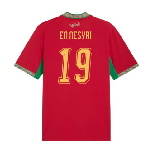 Morocco Youssef En-Nesyri 19 Home Soccer Jersey World Cup 2026