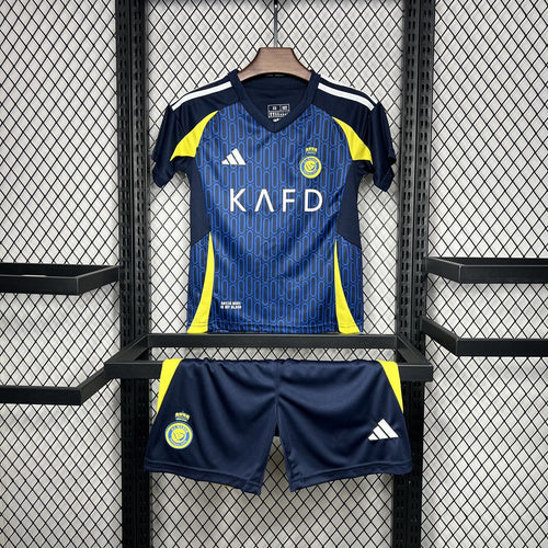 Al Nassr Cristiano Ronaldo 7 Kids Away Soccer Jersey 2024/25
