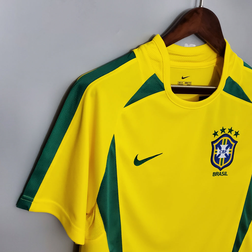 Brazil Retro Home Soccer Jersey World Cup 2002
