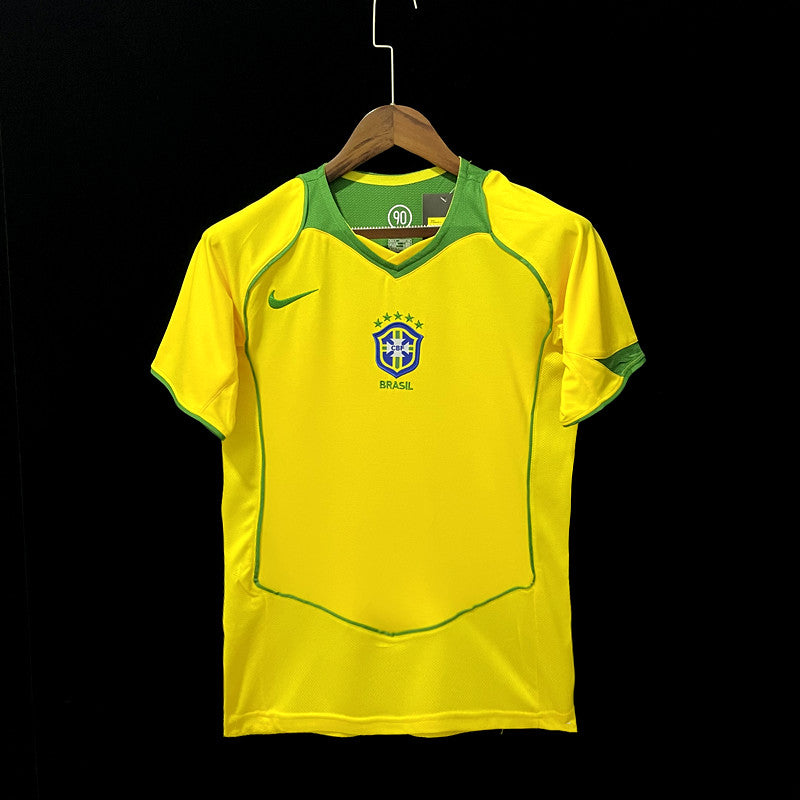 Brazil Ronaldinho 10 Home Retro Soccer Jersey 2004-2006