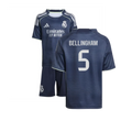 Real Madrid Jude Bellingham 5 Kids Away Soccer Jersey 2025-2026