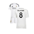 Real Madrid Federico Valverde 8 Home Kids Soccer Jersey 2024/25