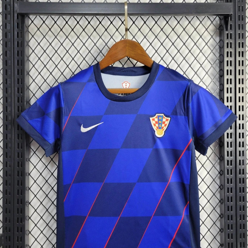 Croatia Kids Away Soccer Jersey UEFA Euro 2024