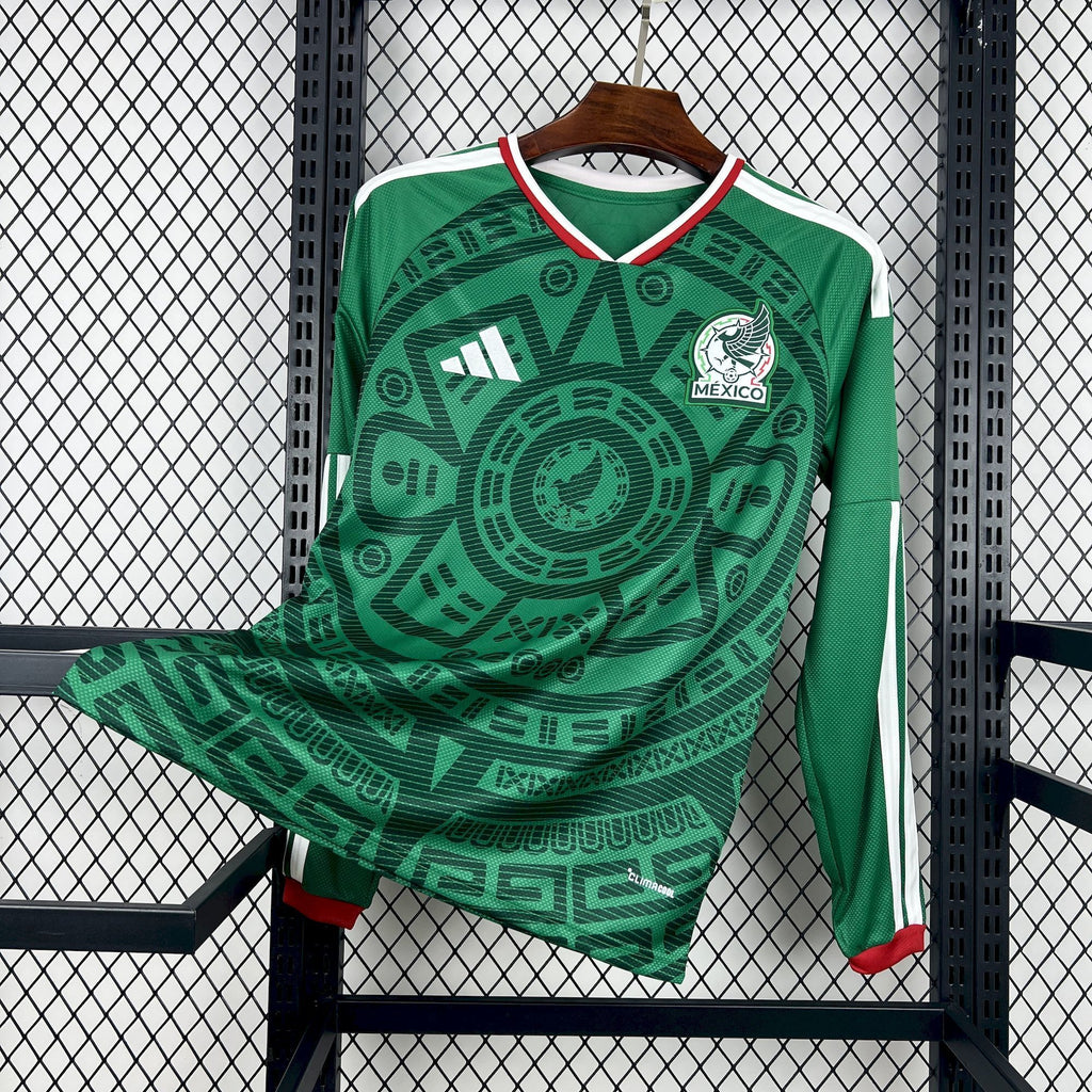 Mexico Long Sleeve Home Soccer Jersey World Cup 2026
