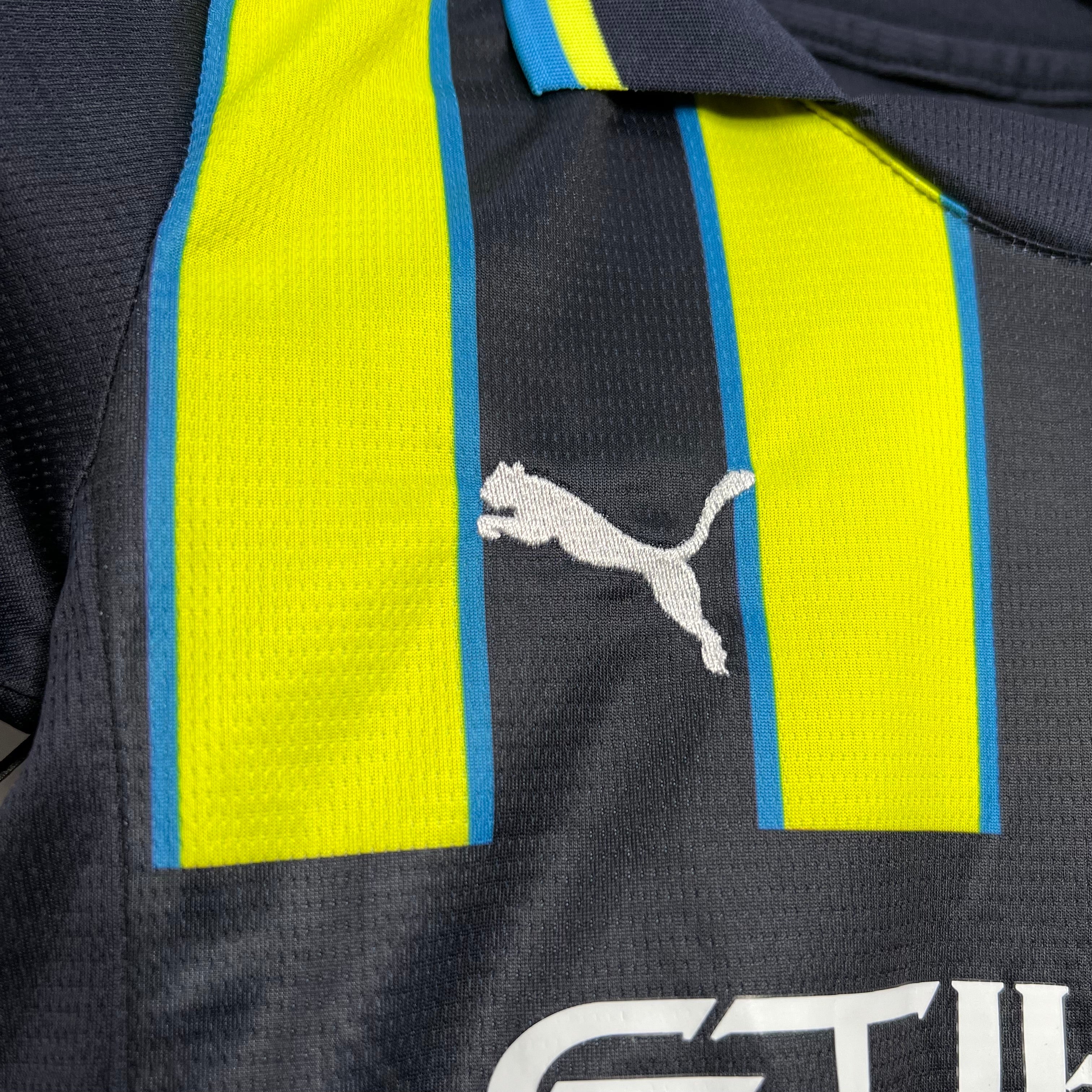 Man City Erling Haaland 9 Kids Away Soccer Jersey 2024/25