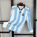 Argentina Retro Long Sleeve Home Soccer Jersey World Cup 1998