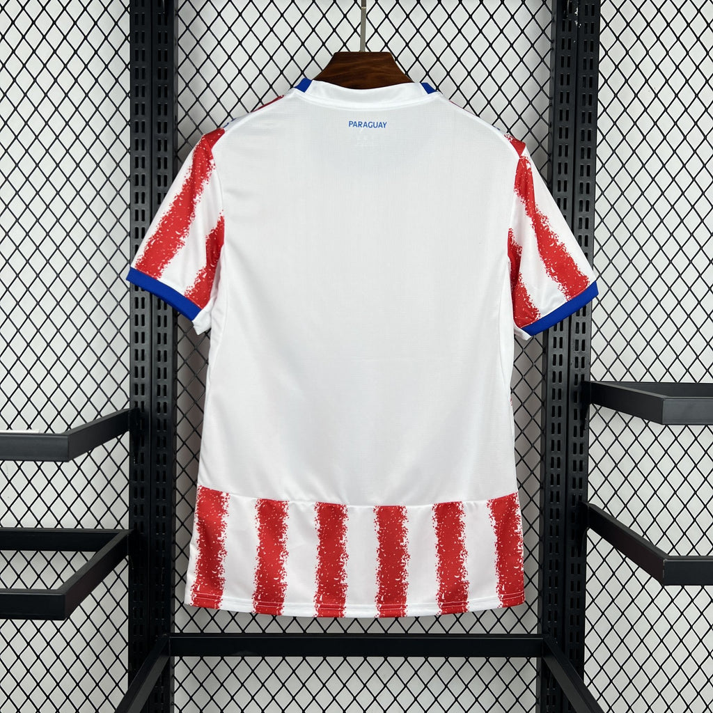 Paraguay Home Soccer Jersey World Cup 2026 - White Red
