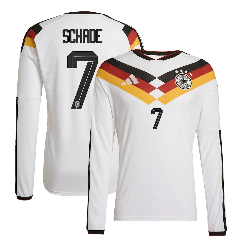 Germany Kevin Schade 7 Long Sleeve Home Soccer Jersey World Cup 2026