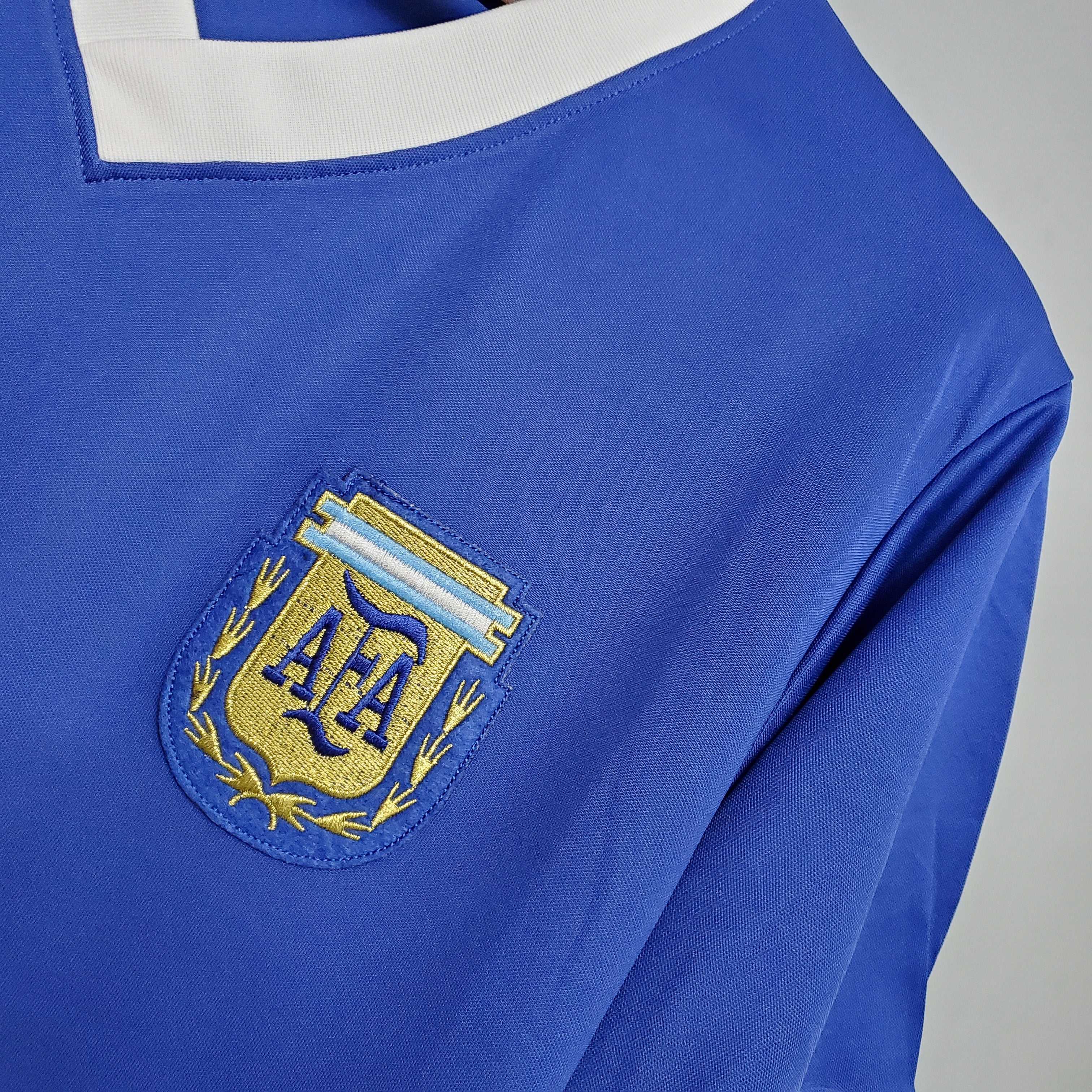 Argentina Away Retro Soccer Jersey World Cup 1986