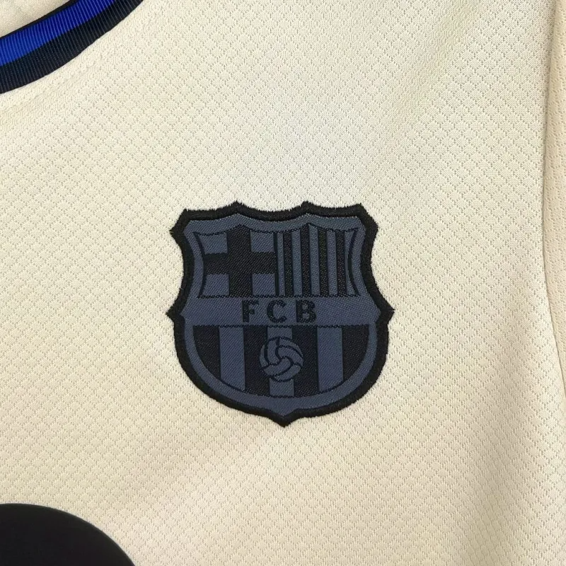 FC Barcelona Robert Lewandowski 9 Kids Away Soccer Jersey 2025-2026