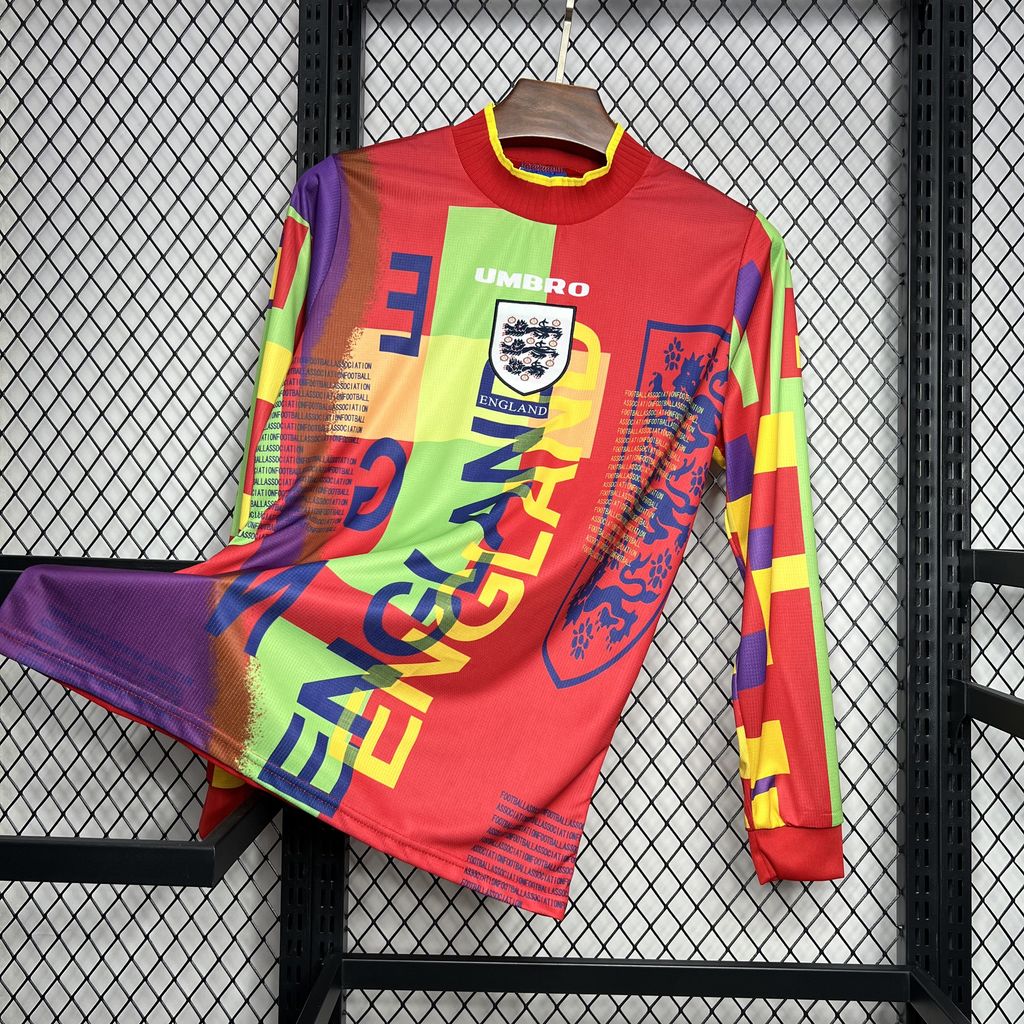 England Retro Long Sleeve Goalkeeper Soccer Jersey 1995-1996