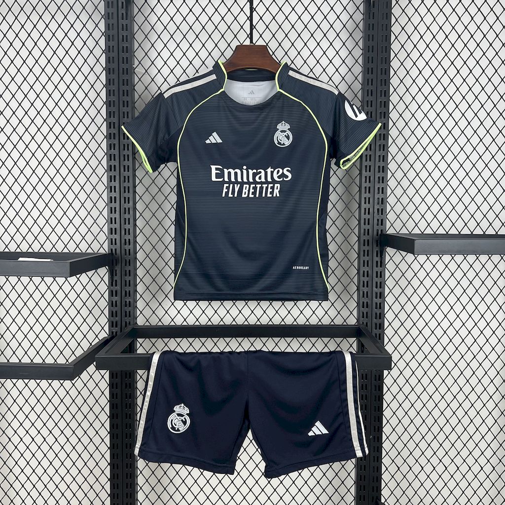 Real Madrid Jude Bellingham 5 Kids Away Soccer Jersey 2025-2026