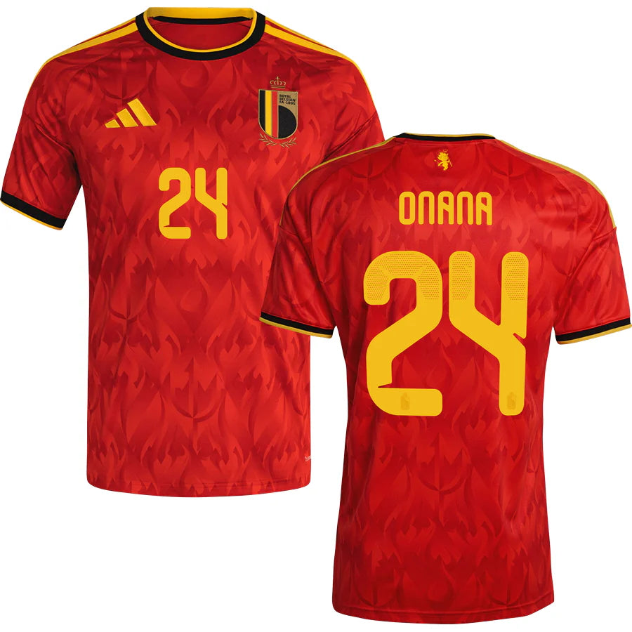Belgium Amadou Onana 24 Home Soccer Jersey World Cup 2026