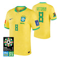 Brazil Ana Vitoria 8 Home Soccer Jersey World Cup 2023