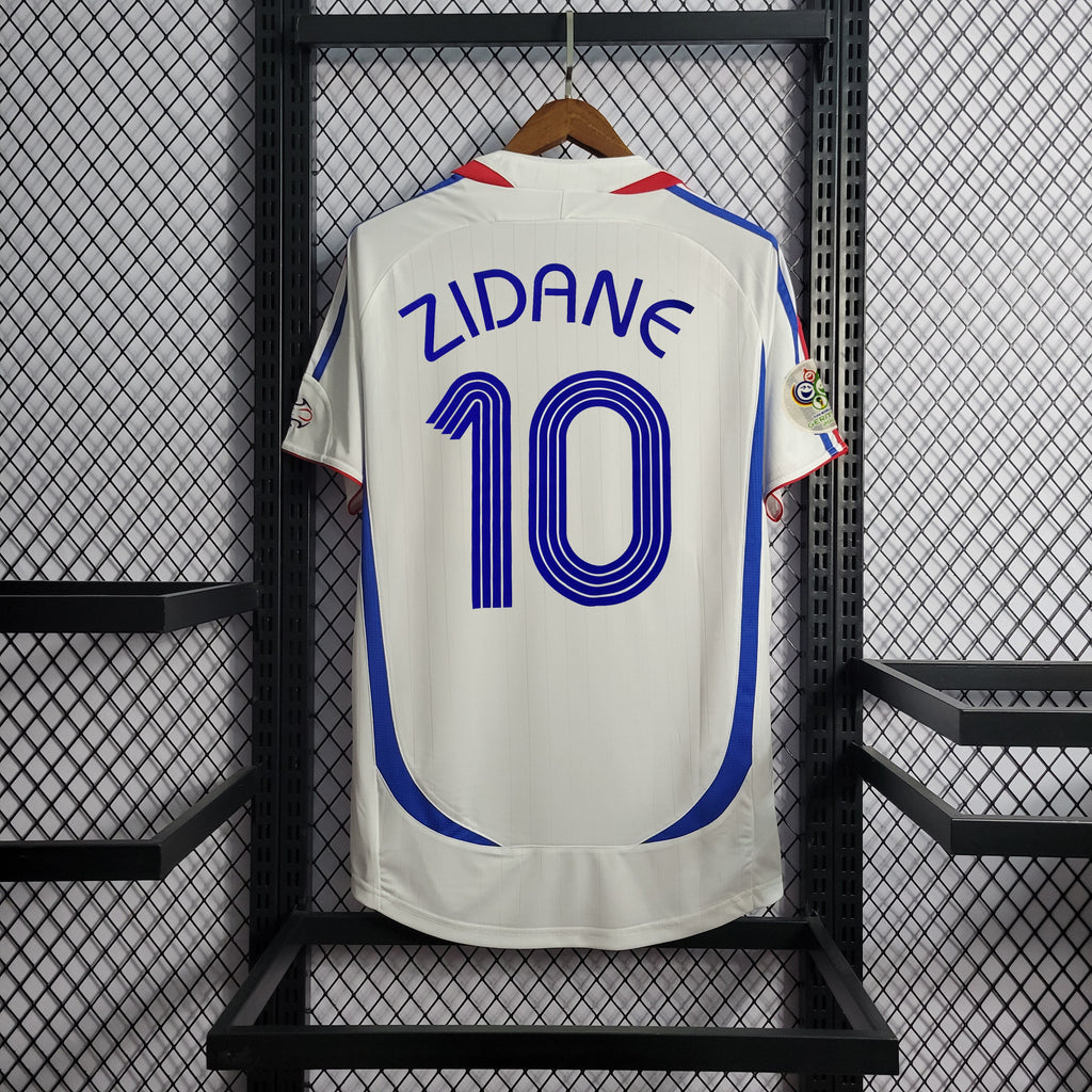 France Zinedine Zidane 10 Home Retro Soccer Jersey World Cup 2006