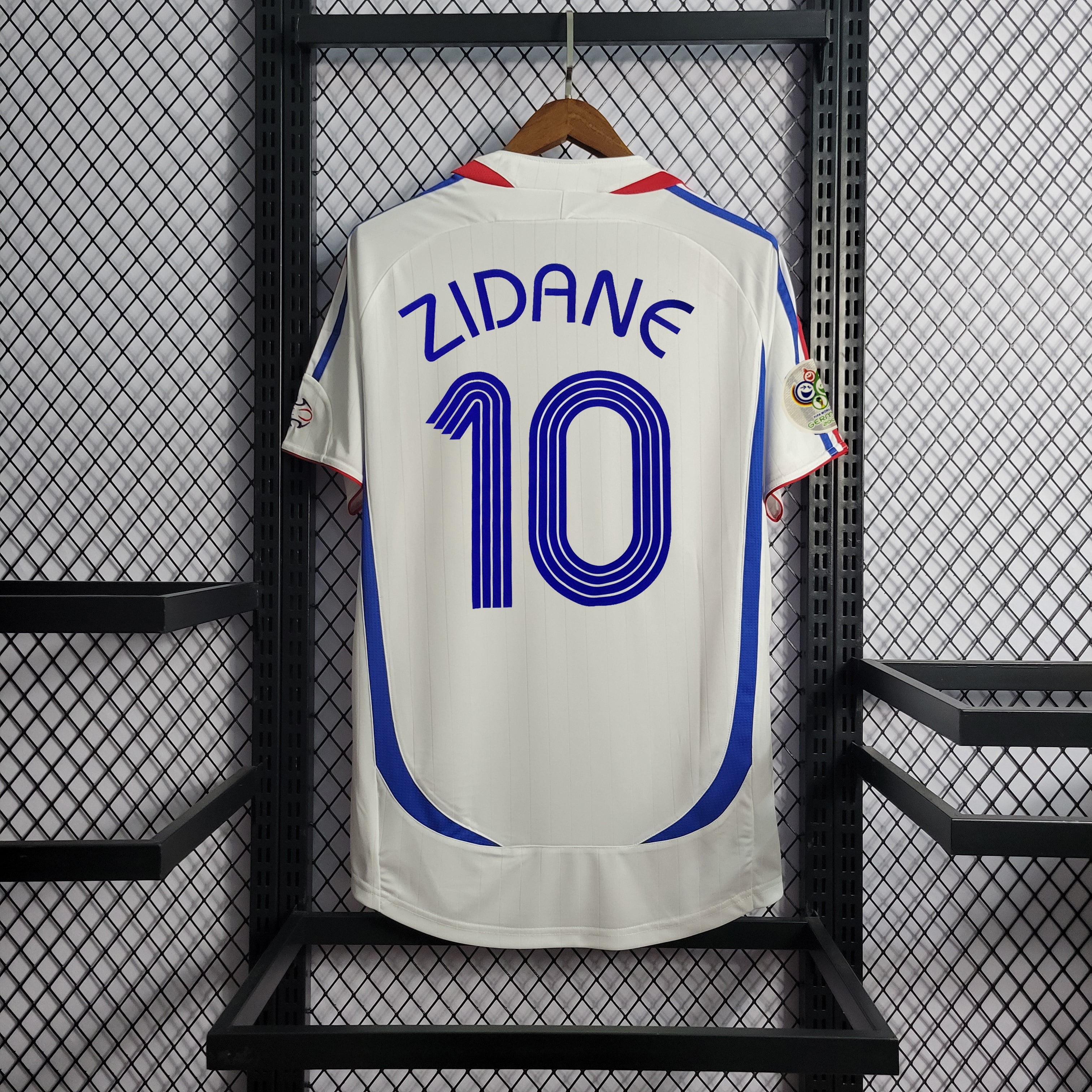 France Zinedine Zidane 10 Home Retro Soccer Jersey World Cup 2006