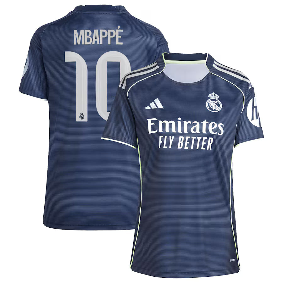 Real Madrid Kylian Mbappé 10 Women's Away Soccer Jersey 2025-2026