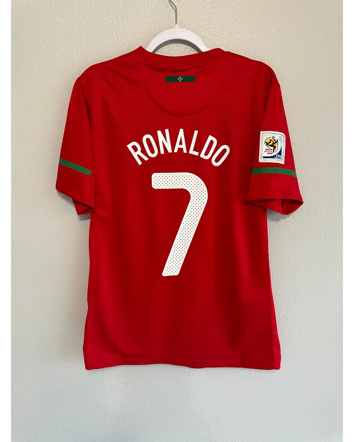 Portugal Cristiano Ronaldo 7 Retro Home Soccer Jersey World Cup 2010