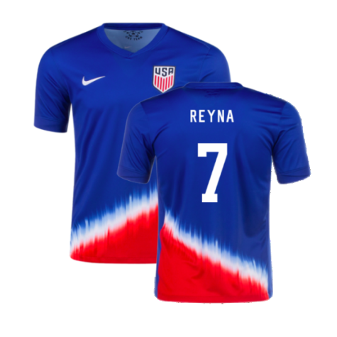USA Giovanni Reyna 7 Away Soccer Jersey 2024/25