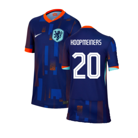 Netherlands Teun Koopmeiners 20 Away Soccer Jersey Euro 2024