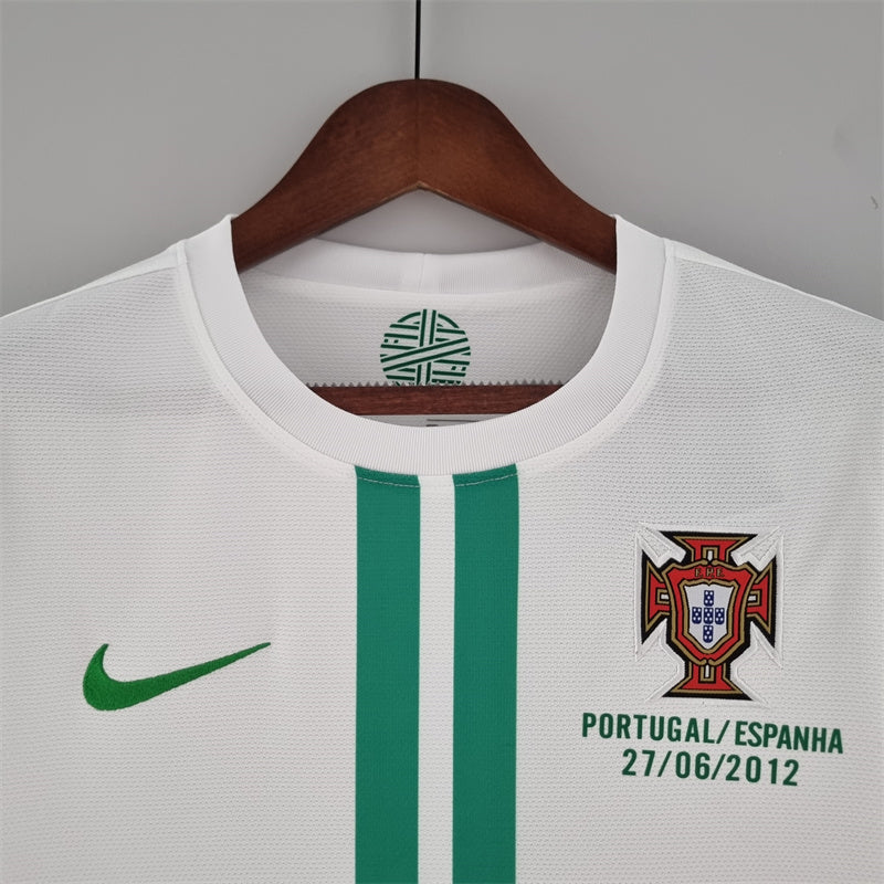 Portugal Retro Long Sleeve Away Soccer Jersey UEFA Euro 2012