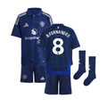Manchester United Bruno Fernandes 8 Away Soccer Jersey Kids Mini Kit 2024/25