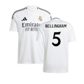 Real Madrid Jude Bellingham 5 Home Soccer Jersey 2024/25