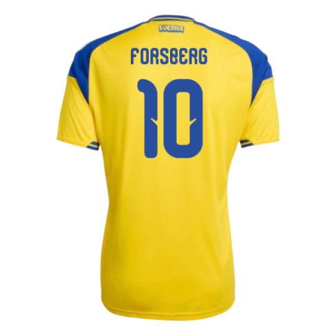 Sweden Emil Forsberg 10 Home Soccer Jersey World Cup 2026