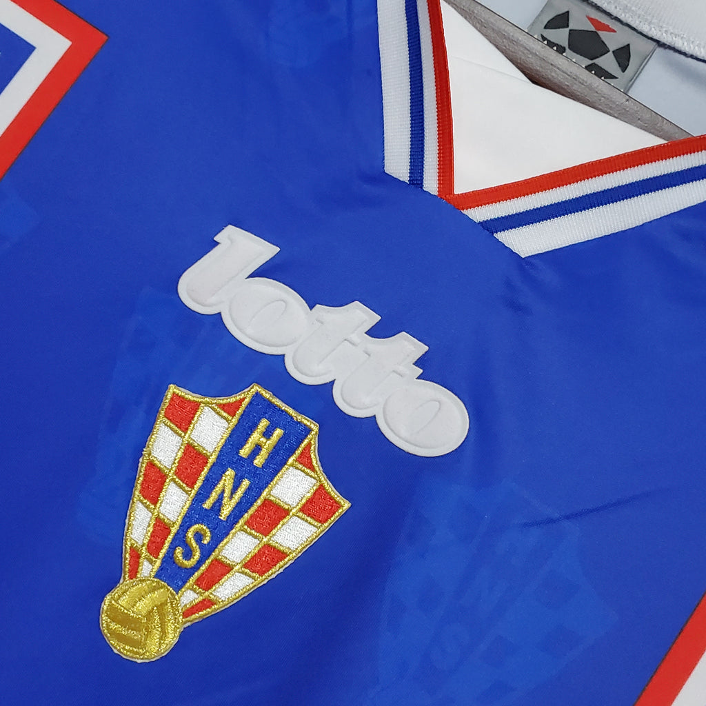 Croatia Home Retro Soccer Jersey World Cup 1998
