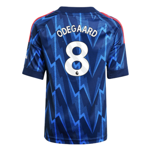 Arsenal Martin Ødegaard 8 Kids Away Soccer Jersey 2025-2026