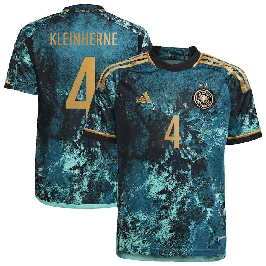 Germany Sophia Kleinherne 4 Away Soccer Jersey World Cup 2023