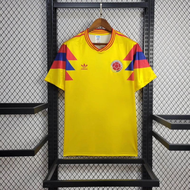 Colombia Retro Home Soccer Jersey World Cup 1990