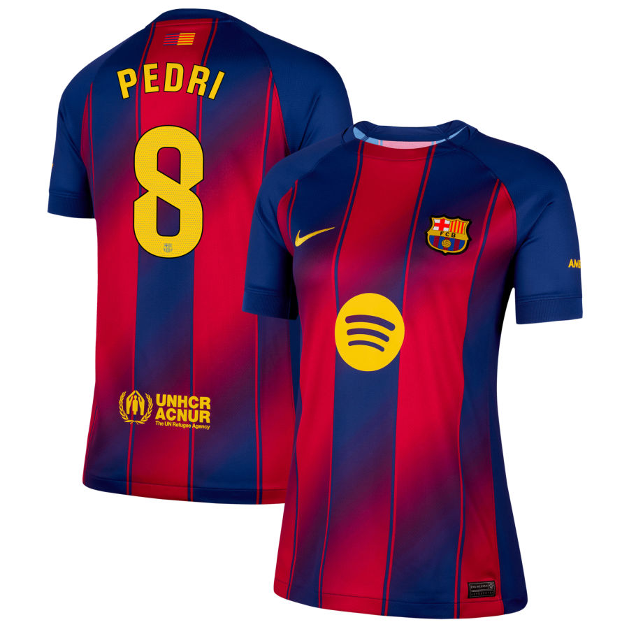 FC Barcelona Pedri 8 Women's Home Soccer Jersey 2025-2026