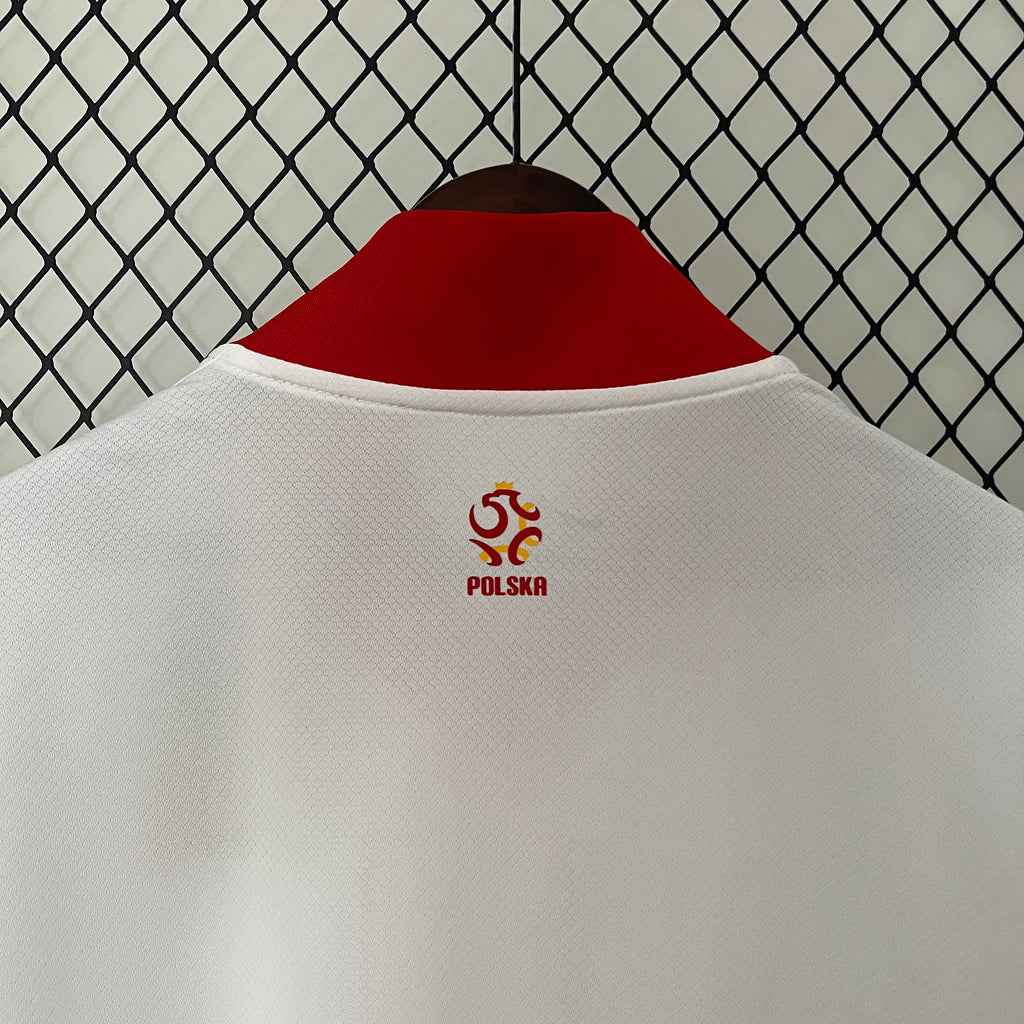 Poland Robert Lewandowski 9 Home Soccer Jersey Euro 2024