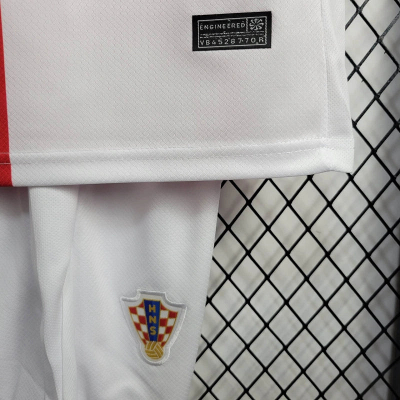 Croatia Kids Home Soccer Jersey UEFA Euro 2024