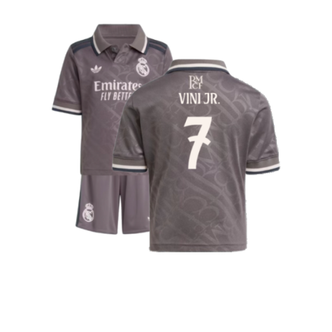 Real Madrid Vini JR 7 Third Kids Soccer Jersey 2024/25