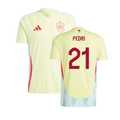 Spain Pedri 21 Away Soccer Jersey Euro 2024