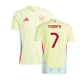 Spain Alvaro Morata 7 Away Soccer Jersey Euro 2024