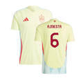 Spain Andrés Iniesta 6 Away Soccer Jersey Euro 2024