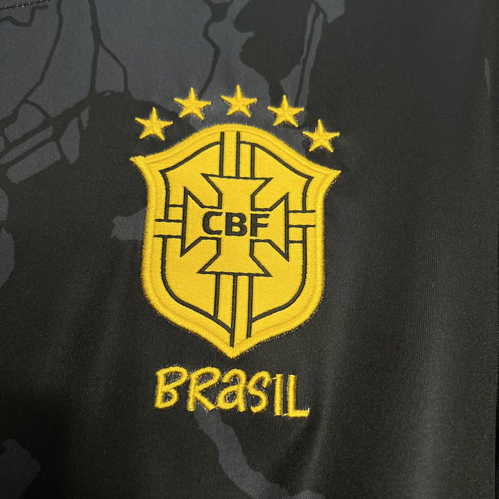 Brazil Jesus Special Edition Soccer Jersey 2024/25 - Black