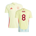Spain Koke 8 Away Soccer Jersey Euro 2024