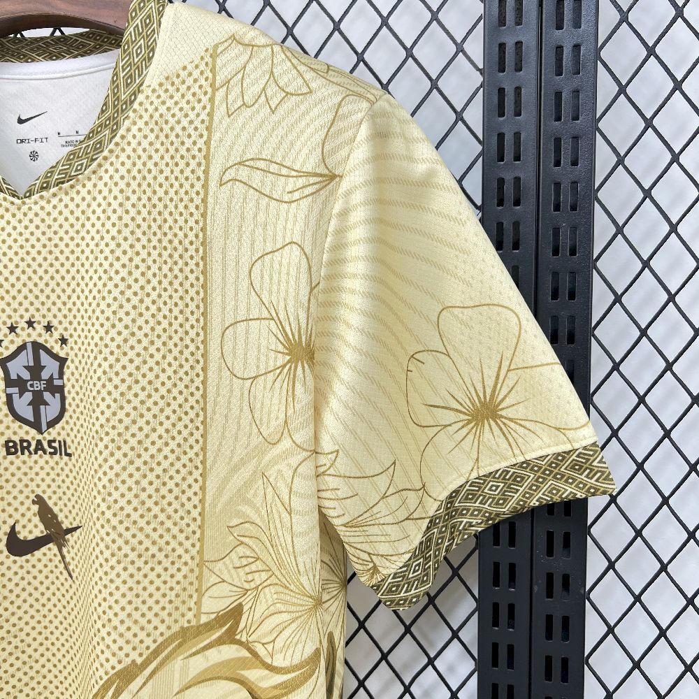 Brazil X Rio Blu Special Edition Soccer Jersey 2025-2026 - Golden