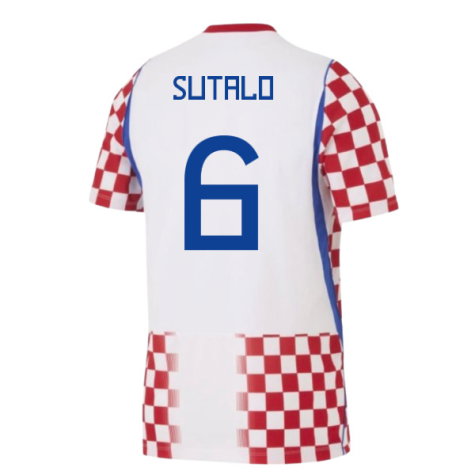 Croatia Josip Sutalo 6 Home Soccer Jersey World Cup 2026