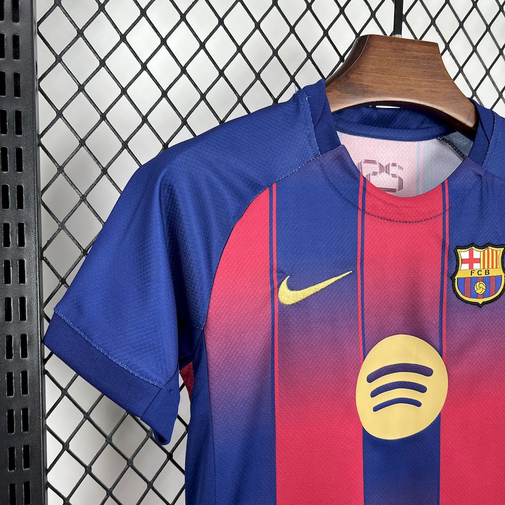 FC Barcelona Lamine Yamal 10 Kids Home Soccer Jersey 2025-2026