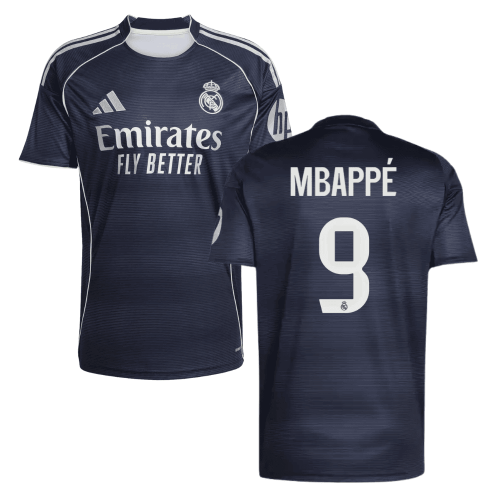Real Madrid Kylian Mbappé 9 Away Soccer Jersey 2025-2026