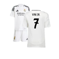 Real Madrid Vini JR 7 Home Kids Soccer Jersey 2024/25