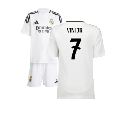 Real Madrid Vini JR 7 Home Kids Soccer Jersey 2024/25