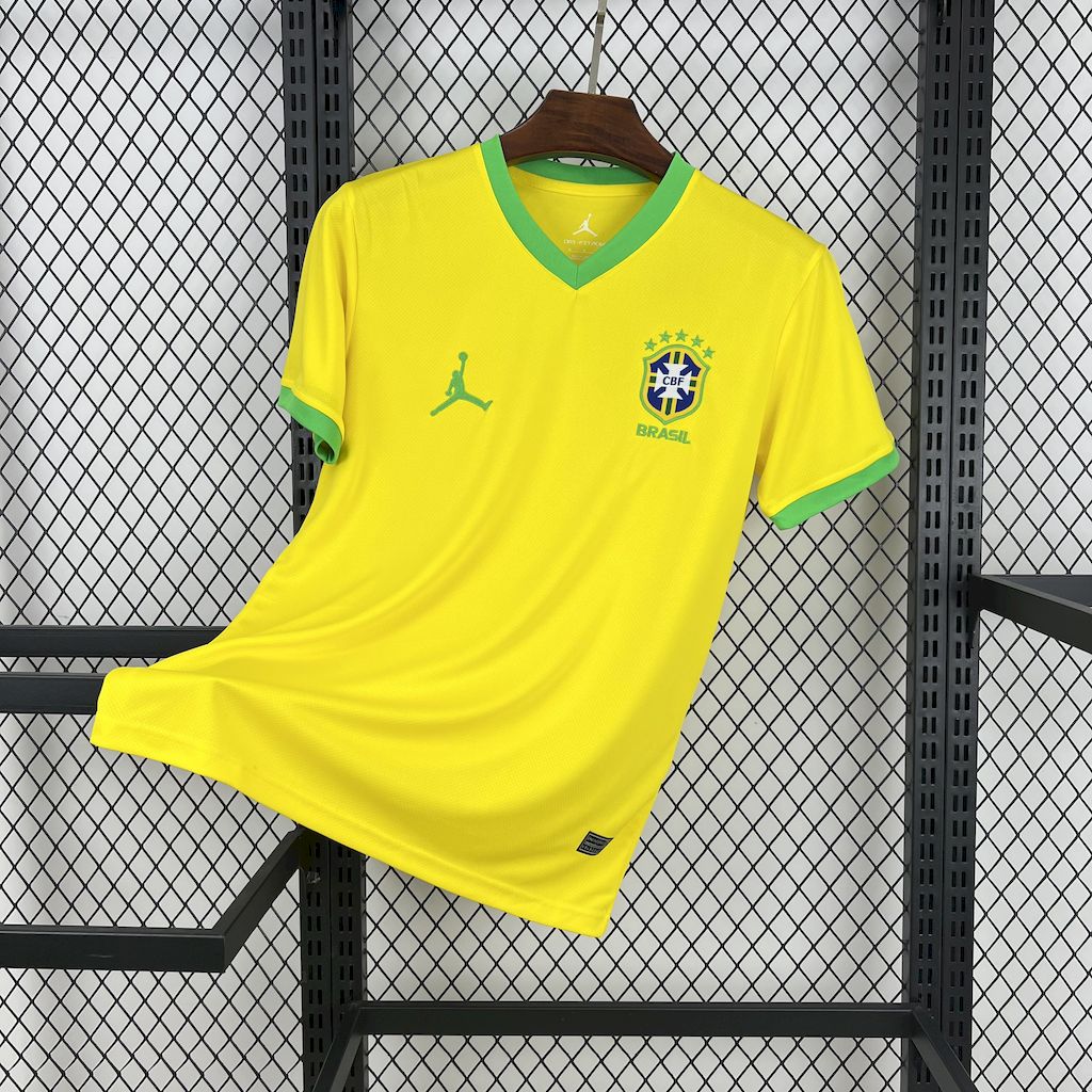 Brazil X AJ Special Edition Soccer Jersey 2025-2026 - Yellow