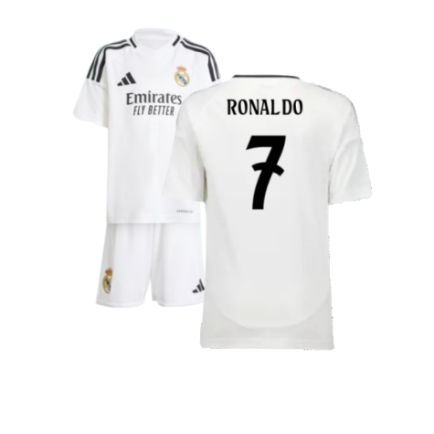 Real Madrid Cristiano Ronaldo 7 Home Kids Soccer Jersey 2024/25