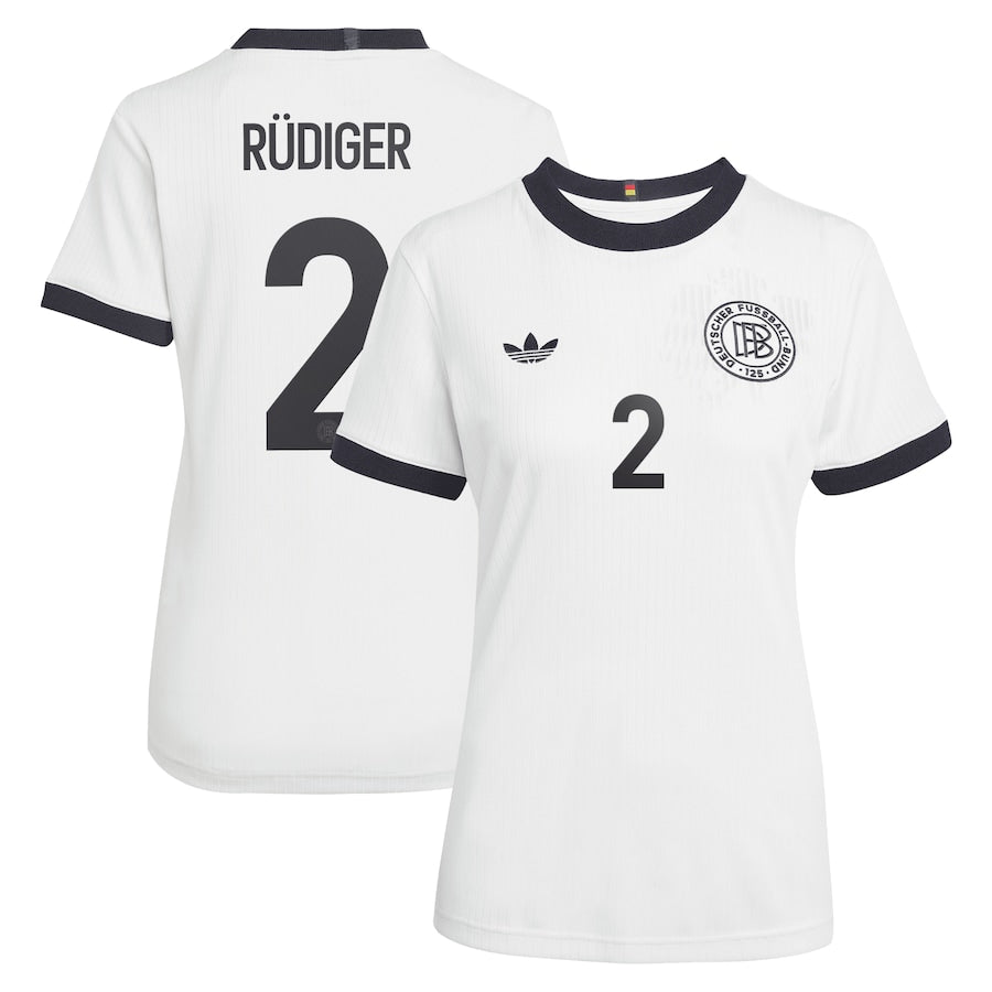 Germany Antonio Rudiger 2 Women's Home Soccer Jersey Euro 2025